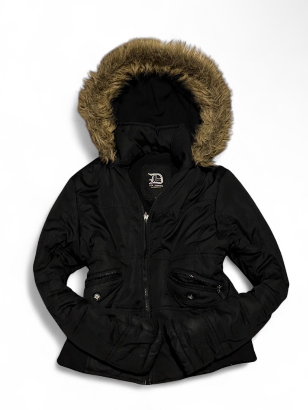 Vintage Dollhouse Y2K Fur Lined Puffer Jacket